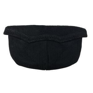 Vintage 40s Era Corde Black Coil Clutch Purse Geometric Design